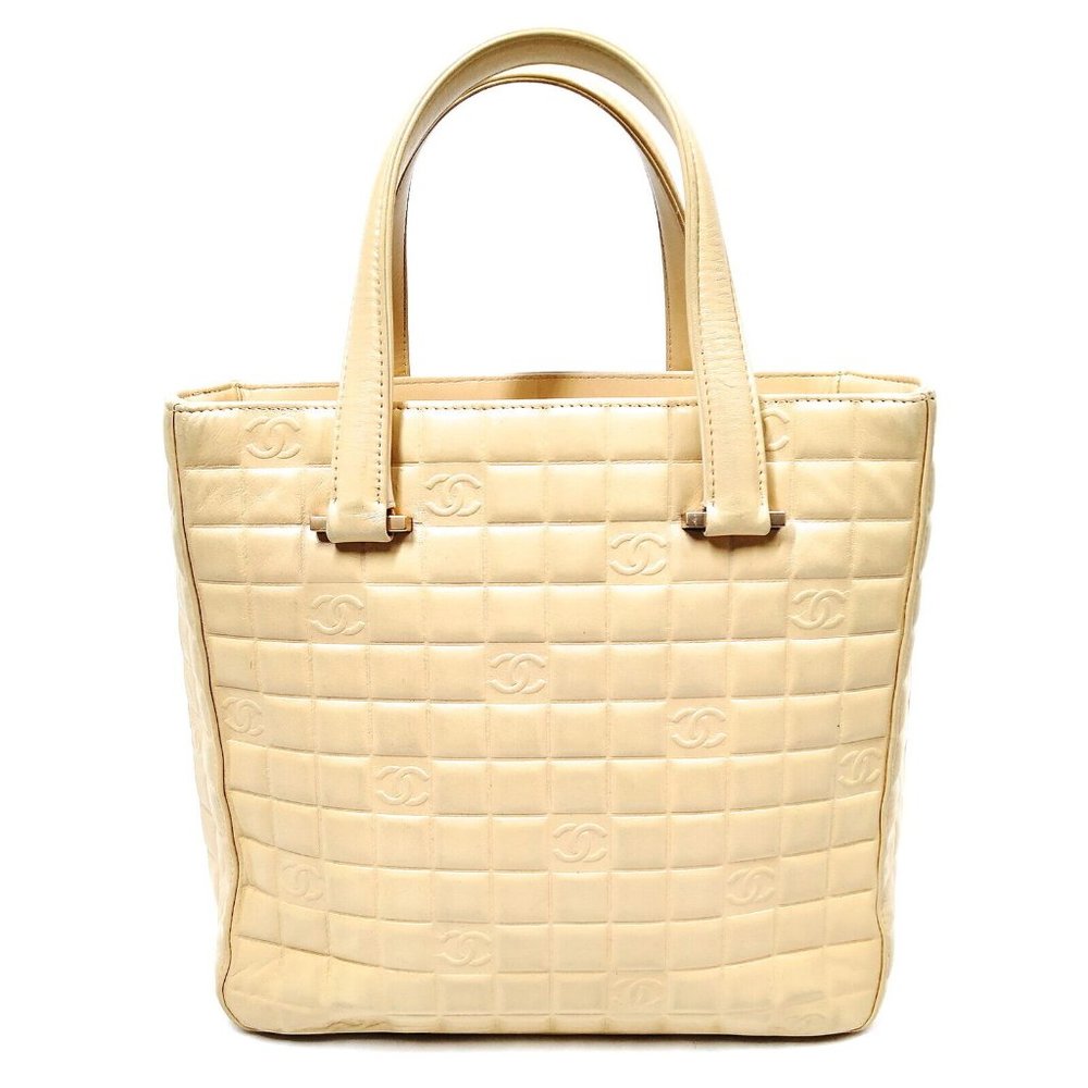 Chanel East West Chocolate Bar Patent Leather Handbag Yellow